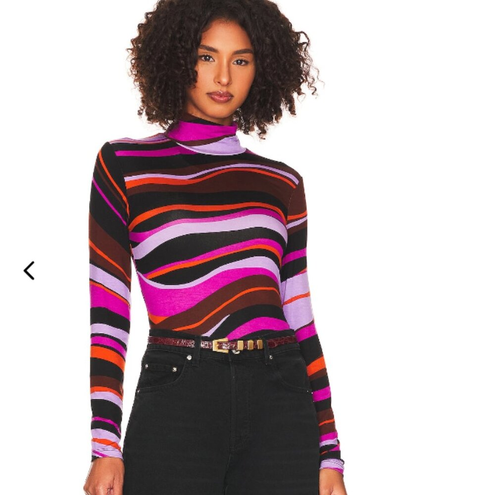 Sanctuary Slinky Mock Neck Top in Gravity